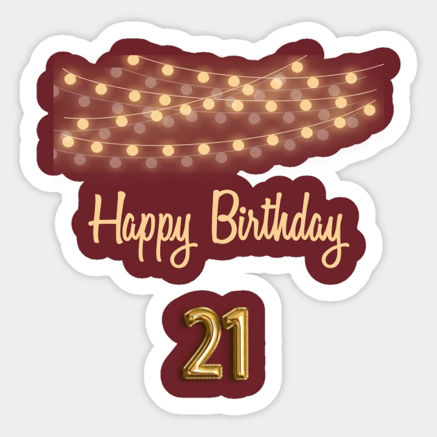 21st Happy birthday celebration Sticker by Mia